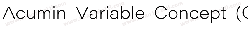 Acumin Variable Concept (OTF) Extra字体转换